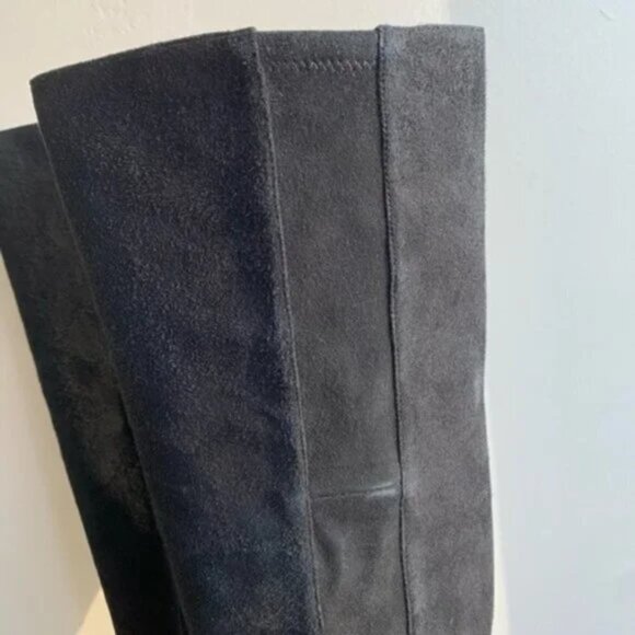 DIANE VON FURSTENBERG Luzzi Over the Knee Suede Black Fall Winter Heeled Boots - Picture 13 of 15